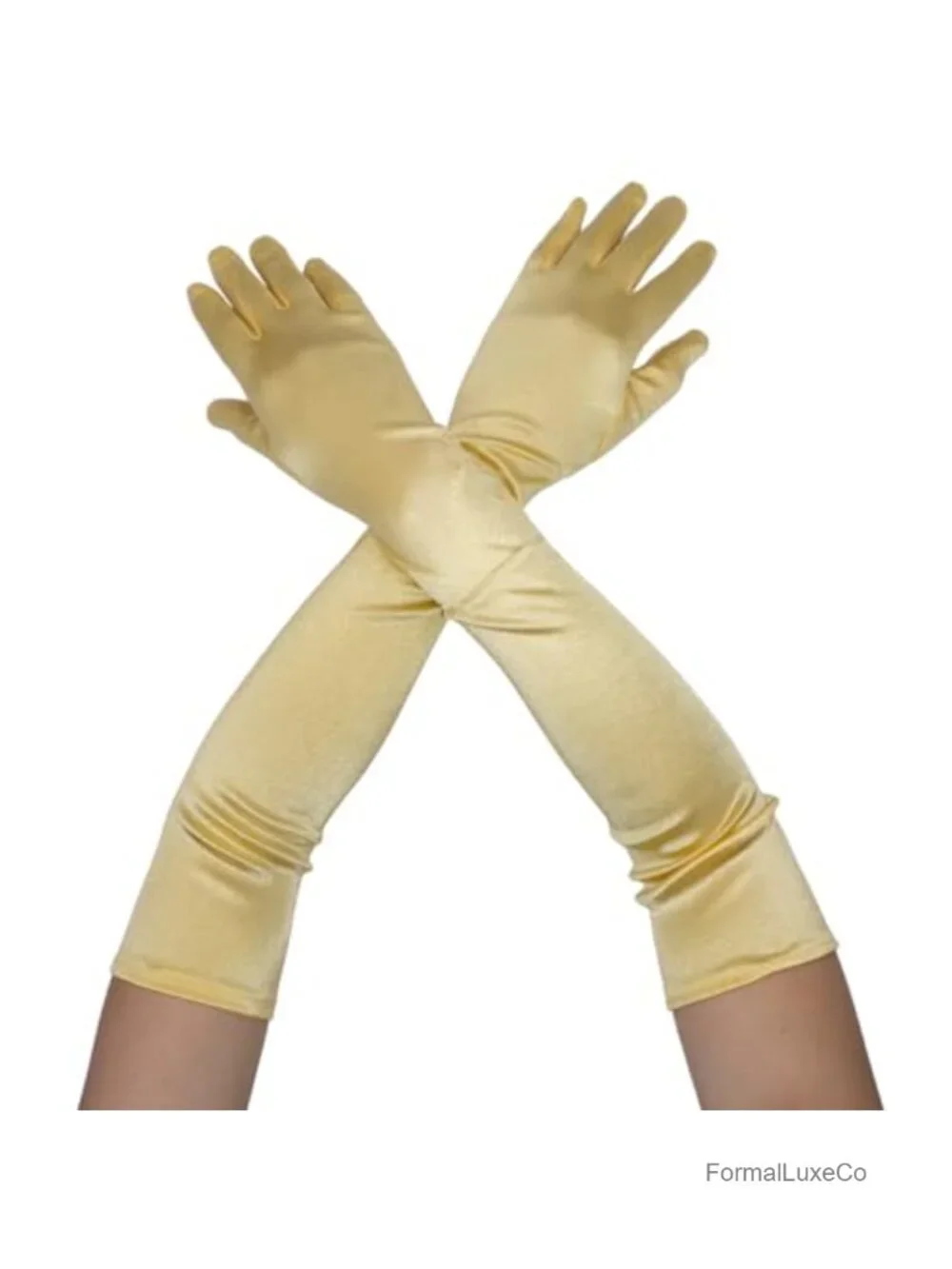Women's Vintage 1920s Opera Satin Gloves Elbow Length Costume Gloves